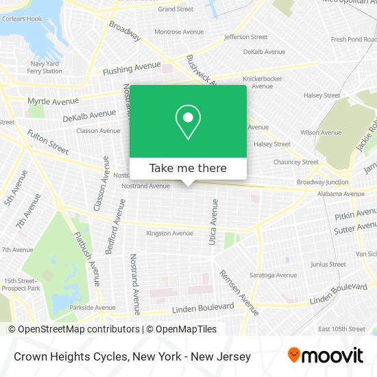 Crown Heights Cycles map