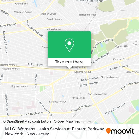M I C - Women's Health Services at Eastern Parkway map