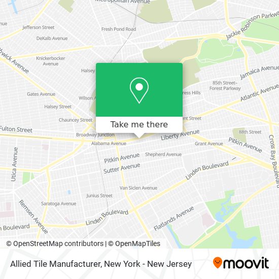 Allied Tile Manufacturer map