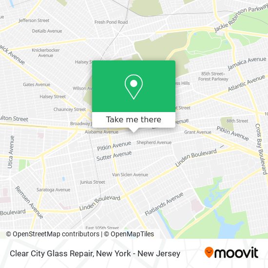 Mapa de Clear City Glass Repair