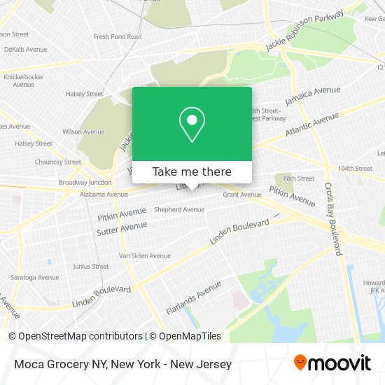 Mapa de Moca Grocery NY
