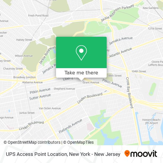 UPS Access Point Location map