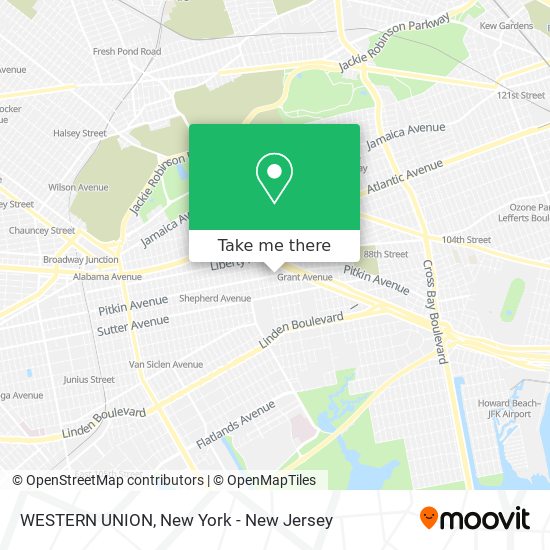 WESTERN UNION map