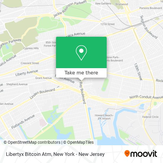 Mapa de Libertyx Bitcoin Atm