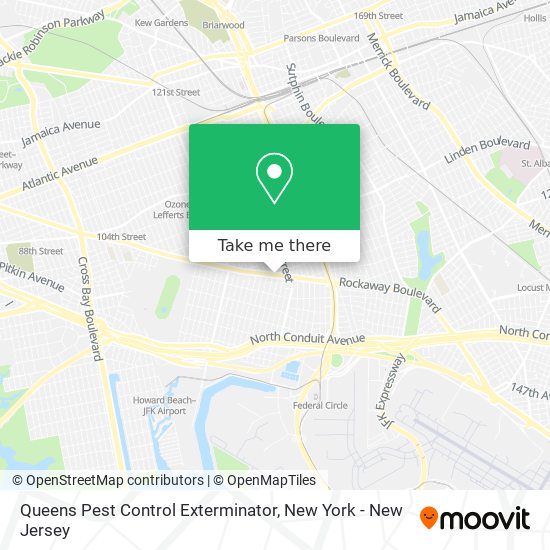 Mapa de Queens Pest Control Exterminator