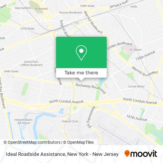 Ideal Roadside Assistance map