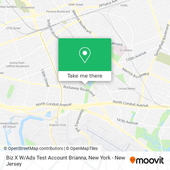 Biz X W / Ads Test Account Brianna map