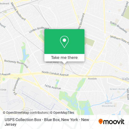 Mapa de USPS Collection Box - Blue Box