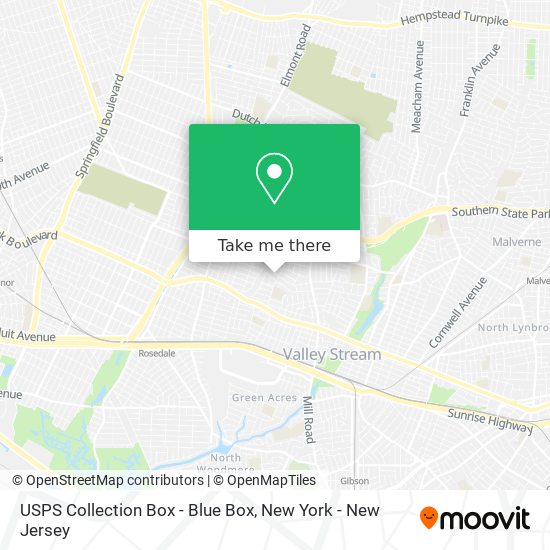 Mapa de USPS Collection Box - Blue Box