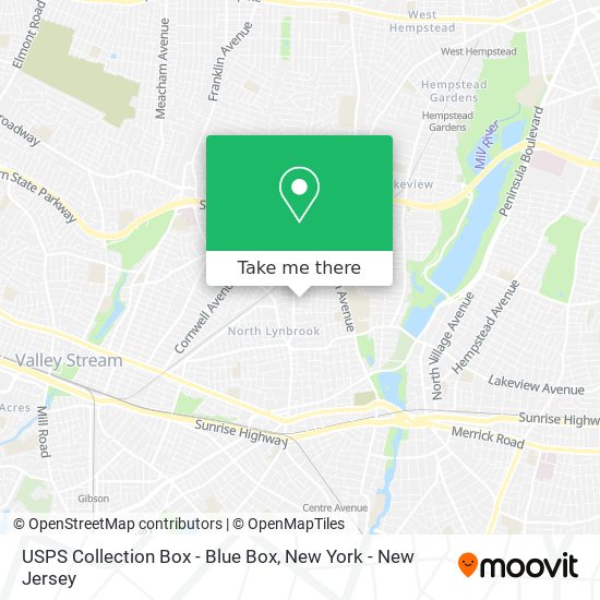 USPS Collection Box - Blue Box map