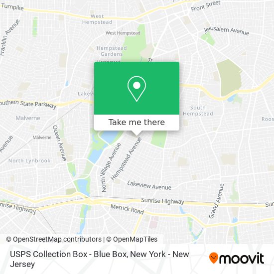 USPS Collection Box - Blue Box map