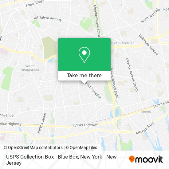 USPS Collection Box - Blue Box map