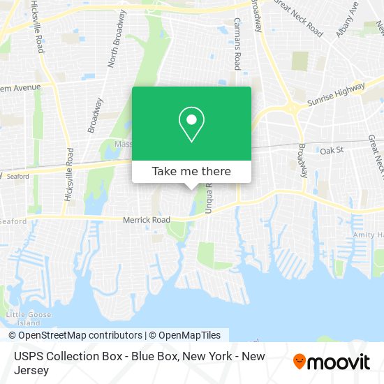 Mapa de USPS Collection Box - Blue Box