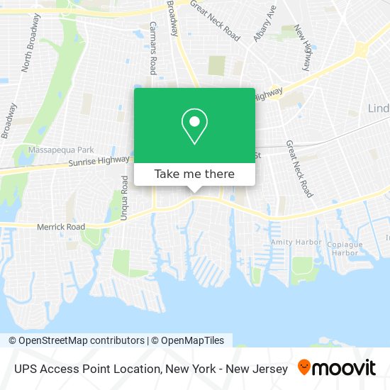 UPS Access Point Location map