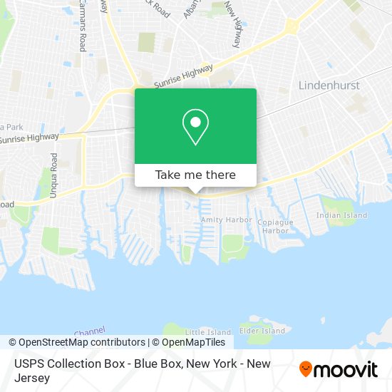 Mapa de USPS Collection Box - Blue Box