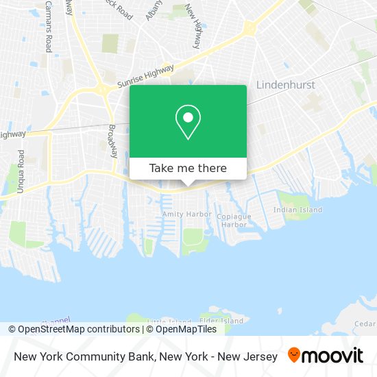 Mapa de New York Community Bank