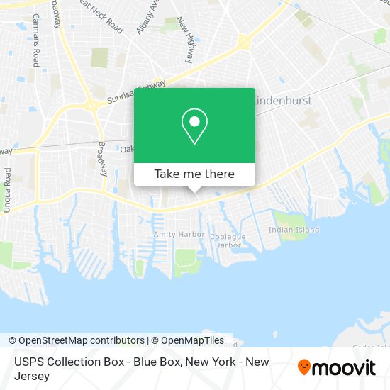 Mapa de USPS Collection Box - Blue Box