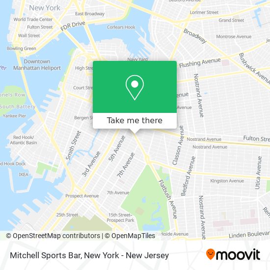 Mitchell Sports Bar map
