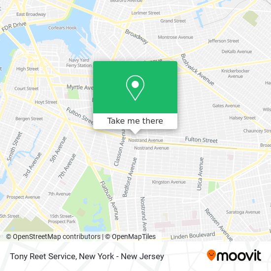 Tony Reet Service map