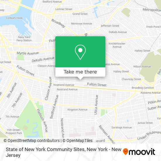 State of New York Community Sites map