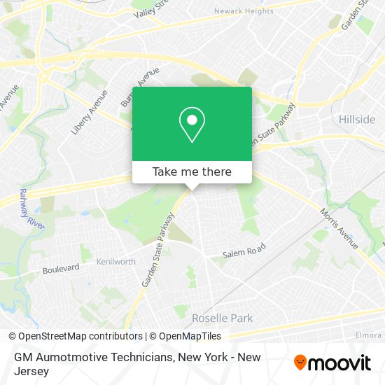 GM Aumotmotive Technicians map