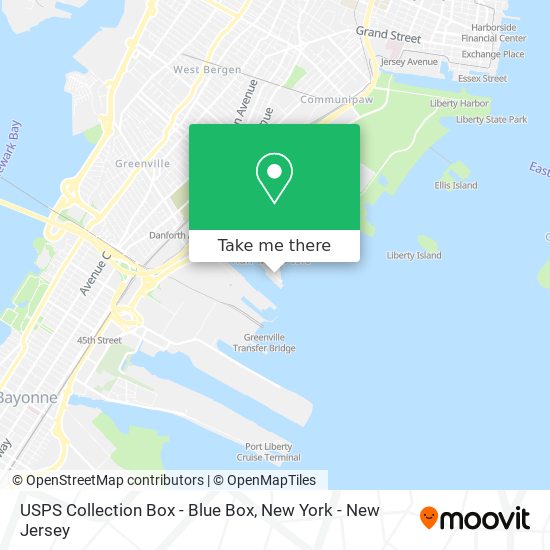 USPS Collection Box - Blue Box map