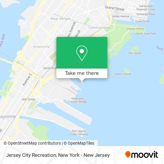 Mapa de Jersey City Recreation