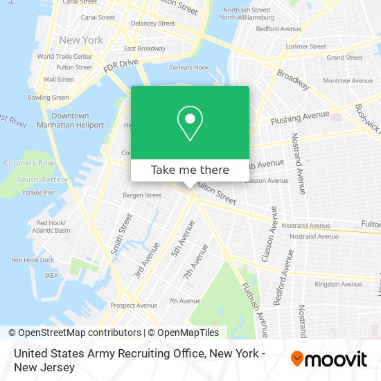 United States Army Recruiting Office map