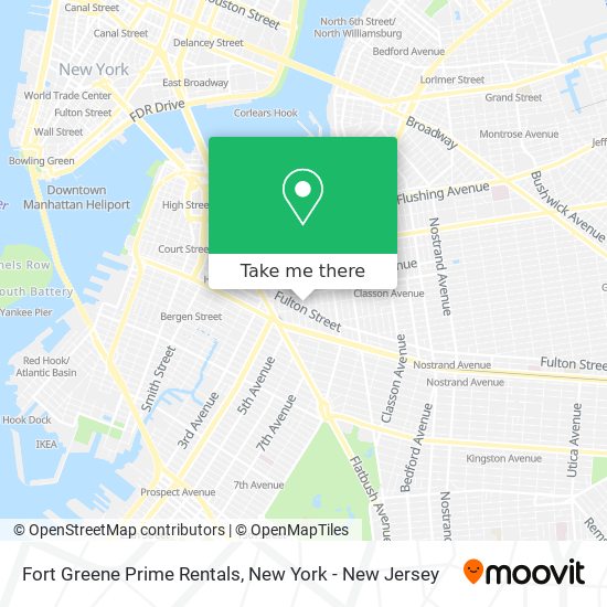 Mapa de Fort Greene Prime Rentals