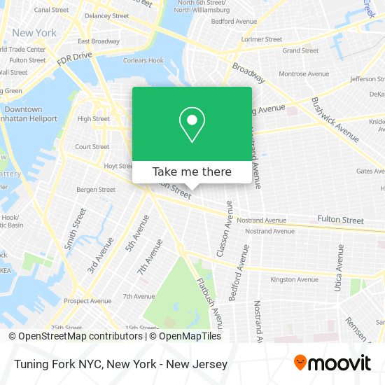 Tuning Fork NYC map