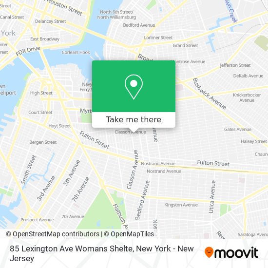 85 Lexington Ave Womans Shelte map