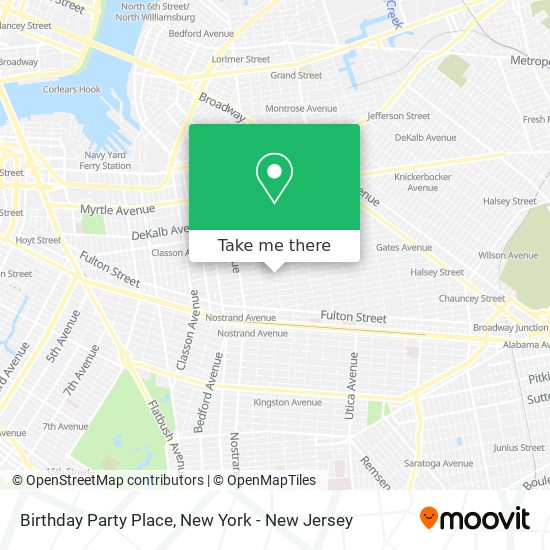 Birthday Party Place map