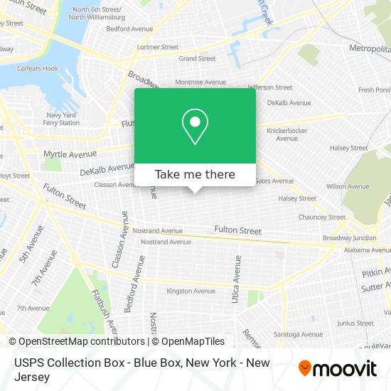 USPS Collection Box - Blue Box map