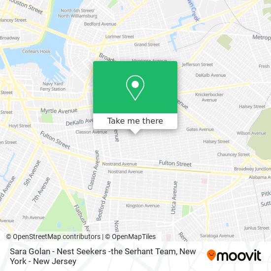 Mapa de Sara Golan - Nest Seekers -the Serhant Team