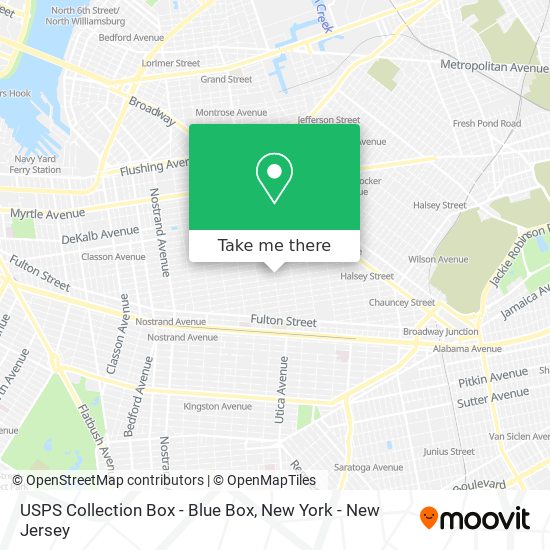 USPS Collection Box - Blue Box map