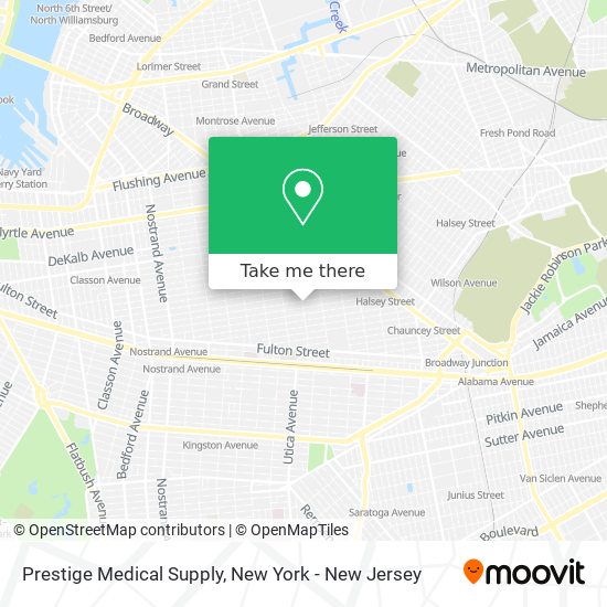 Mapa de Prestige Medical Supply