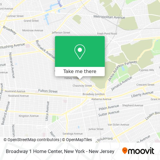 Mapa de Broadway 1 Home Center