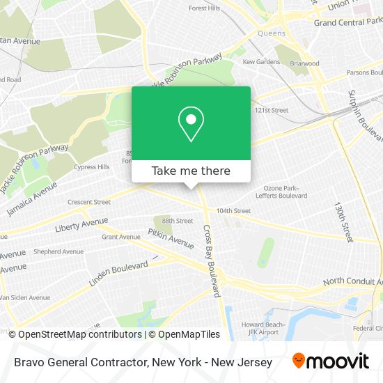 Bravo General Contractor map