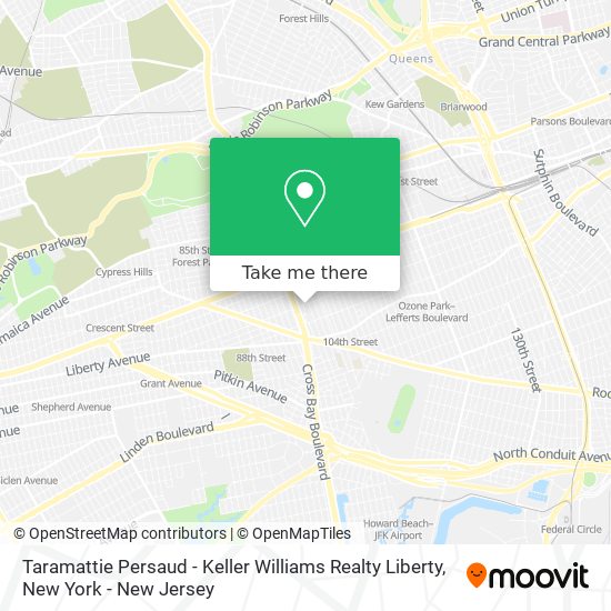 Mapa de Taramattie Persaud - Keller Williams Realty Liberty