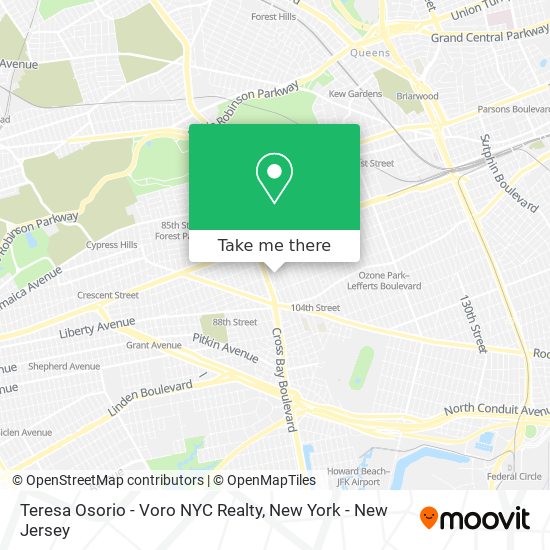 Mapa de Teresa Osorio - Voro NYC Realty