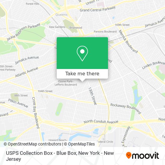 Mapa de USPS Collection Box - Blue Box