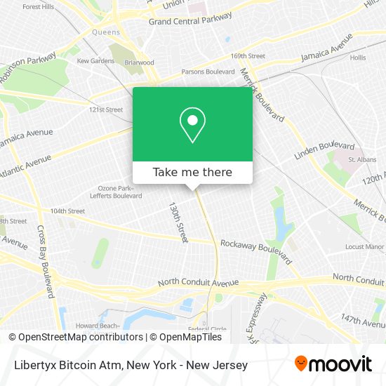 Mapa de Libertyx Bitcoin Atm