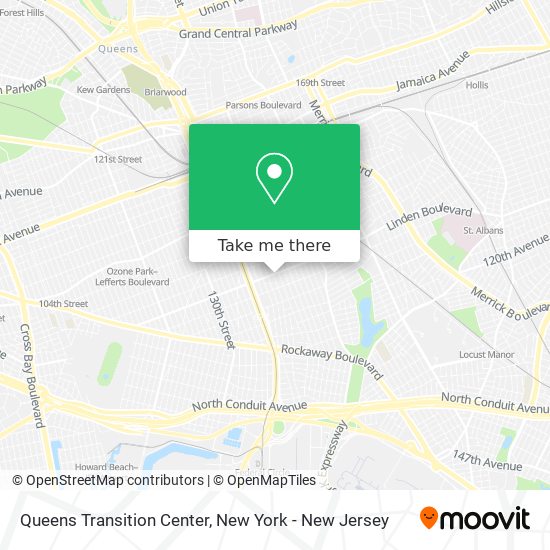 Queens Transition Center map