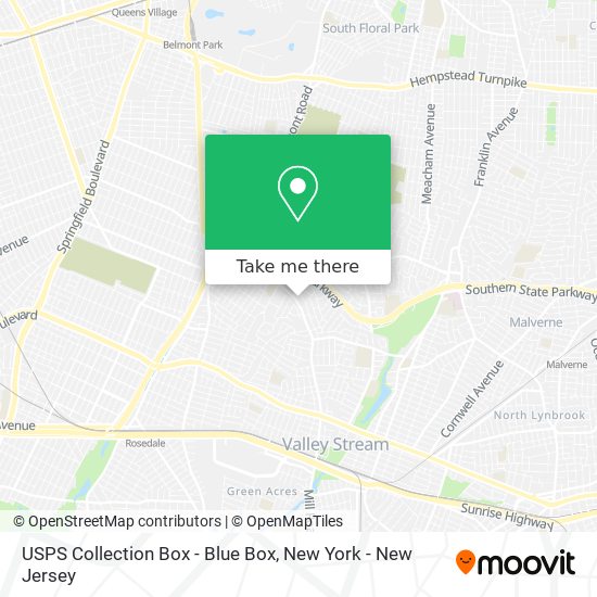 Mapa de USPS Collection Box - Blue Box