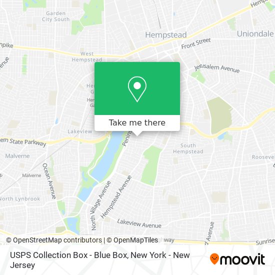 USPS Collection Box - Blue Box map