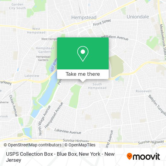 USPS Collection Box - Blue Box map