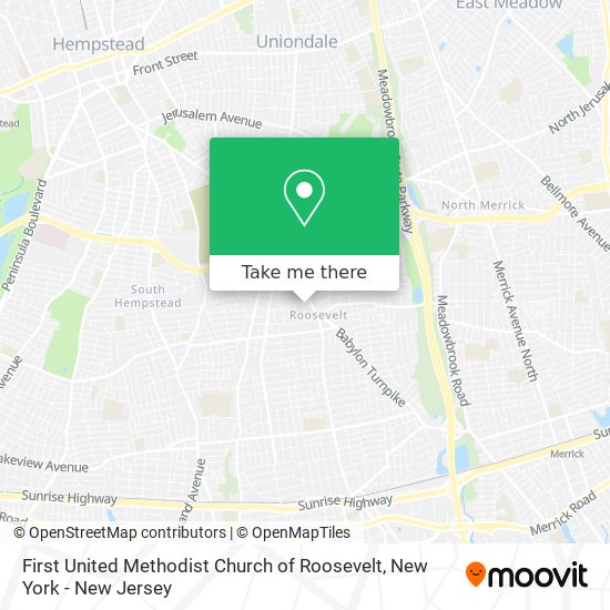 First United Methodist Church of Roosevelt map