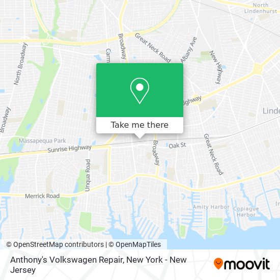 Anthony's Volkswagen Repair map