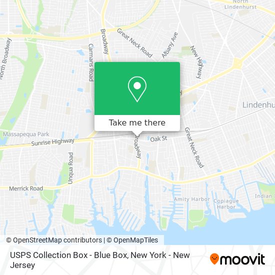 Mapa de USPS Collection Box - Blue Box