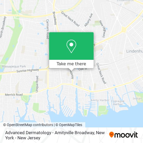 Mapa de Advanced Dermatology - Amityville Broadway